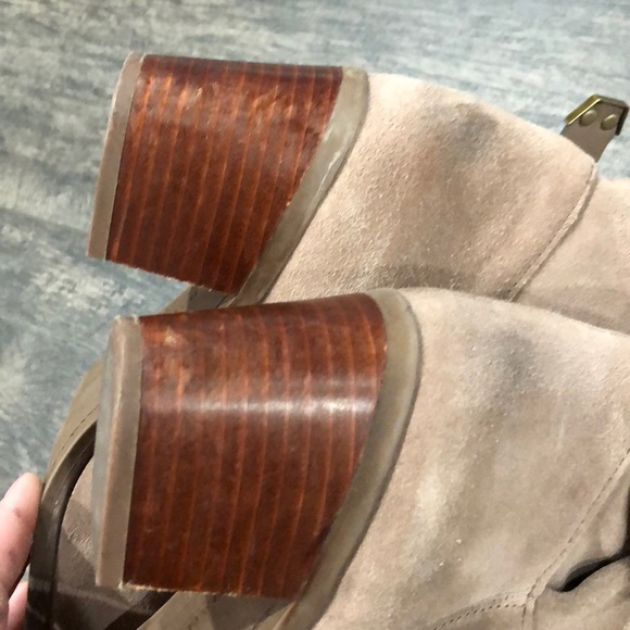 Franco Sarto Stacked Ankle Boots, Distressed - Picture 7 of 8